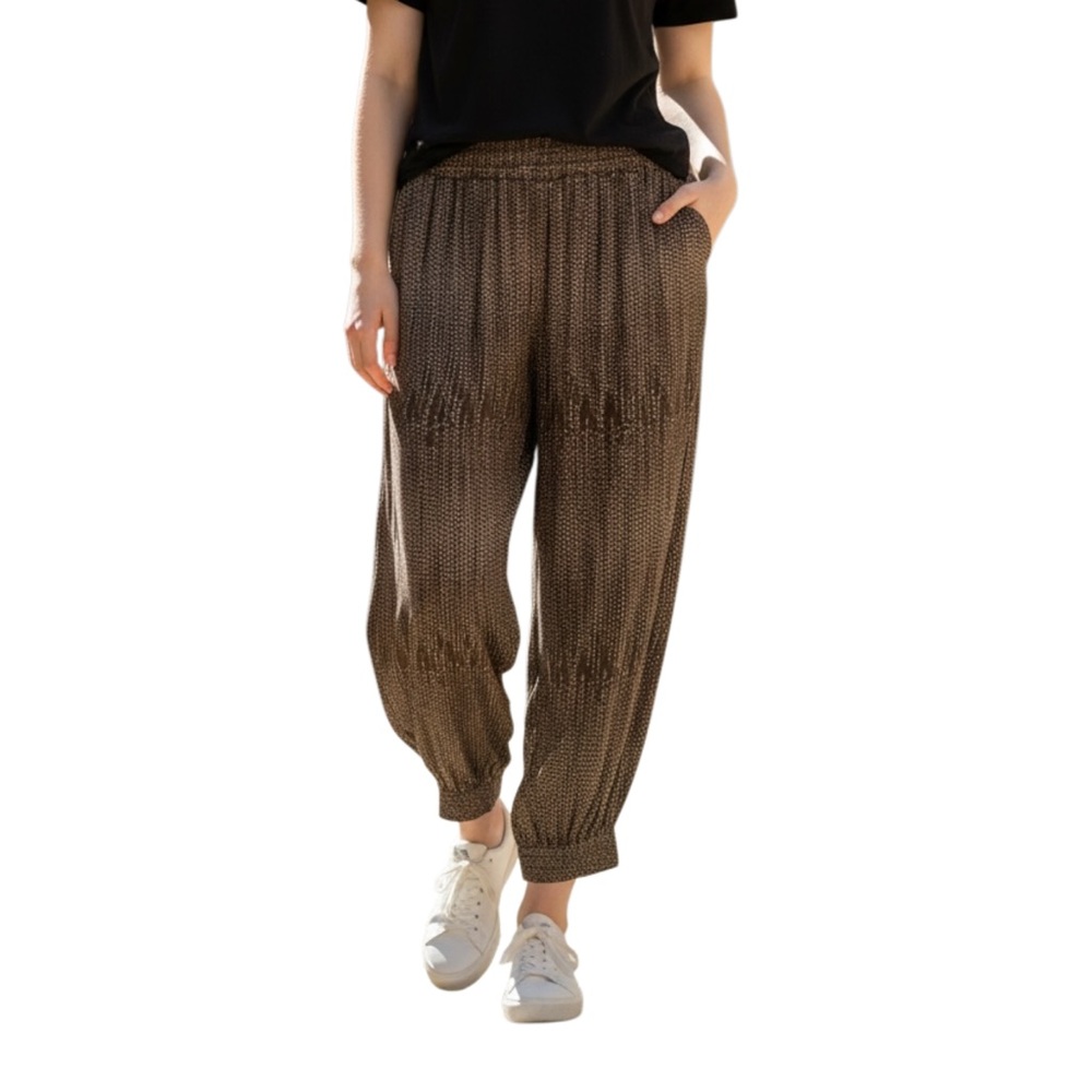 Anthropologie Hei Hei geo pattern, boho chic lightweight joggers, size medium